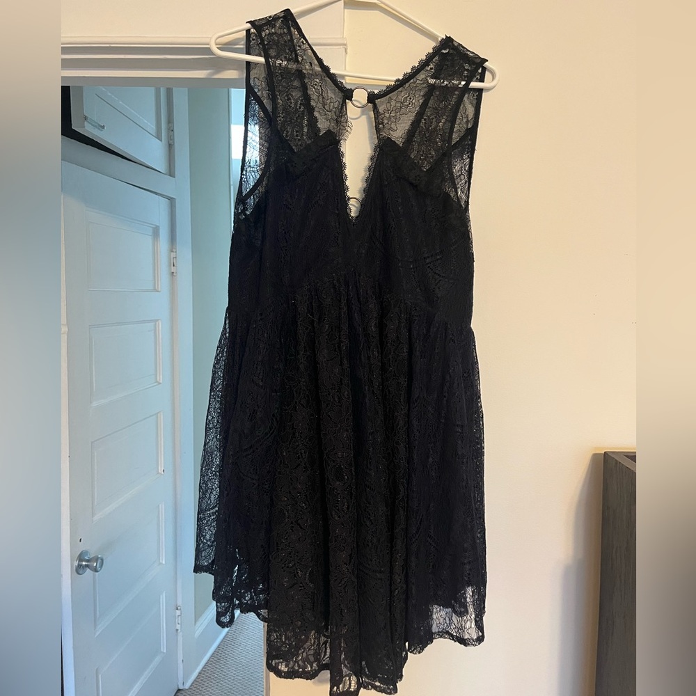 Black lace Free People dress